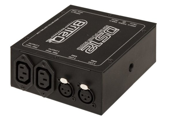 Briteq DS-12, DMX-Splitter/Verteiler/Booster, 1x DMX-In, 2x DMX-Out, RDM-kompatibel