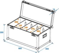 Roadinger Flightcase 4x PRO Slim Size M