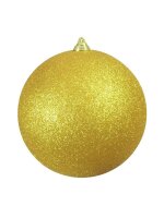 Deco Ball 20cm, gold, glitter