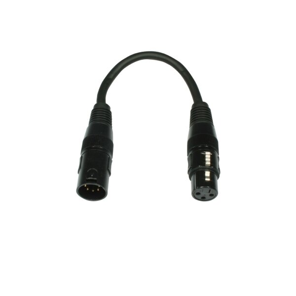 Accu Cable AC-DMXT/5M3F, DMX Adapter, 5-pol männlich auf 3-pol weiblich