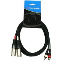 Accu Cable AC-2XM-2RM/3 2x XLR male to 2x RCA cinch