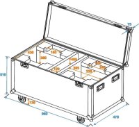 Roadinger Flightcase 2x DMH-90/150/DMB-60/PLB-230