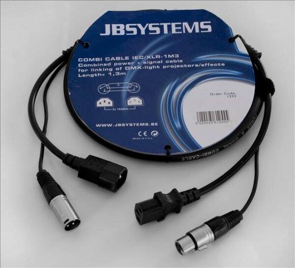 JB Systems Combi Cable IEC/XLR 1,3m