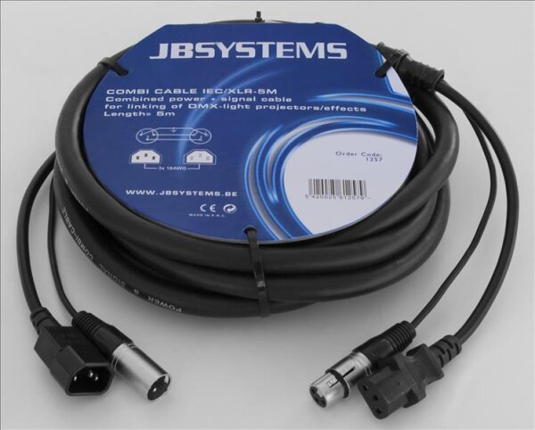 JB Systems Combi Cable IEC/XLR 5m