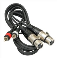 JB Systems Audio Kabel Cinch 1,5m auf XLR Kupplung