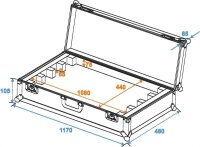 Roadinger Flightcase EC-B252 4x LED BAR-252 RGB