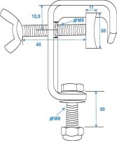 Eurolite TH-25 Clamp for 25mm Tube sil