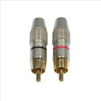 Accu Cable AC-C-RMG/SET, RCA Cinch plug male gold SET...