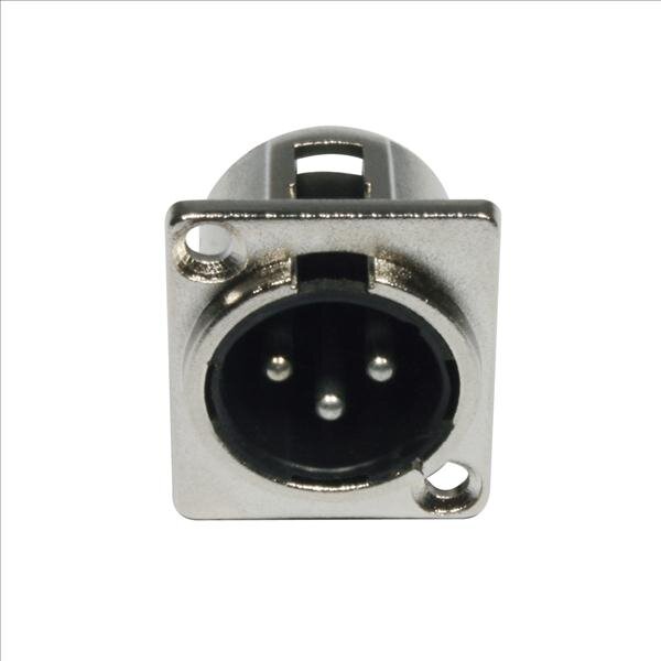 Accu Cable AC-C-XM3, 3 pol. XLR Einbau Buchse, männlich, Metal, 3pin XLR male panel connector metal