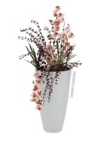 Cymbidium spray, white-pink, 90cm