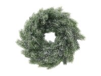 Fir wreath, snowy, PE, 45cm