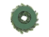 Fir wreath, snowy, PE, 45cm