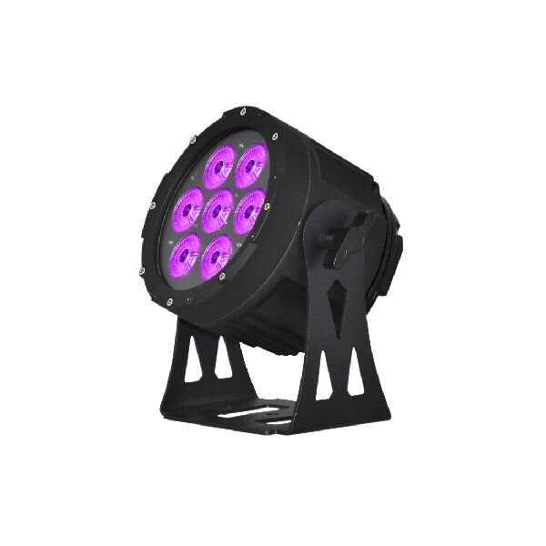 Elation SixPar 100IP, LED-Outdoor-Scheinwerfer, 7x 12 Watt RGBWA+UV-LED. 15 Grad Abstrahlwinkel, flimmerfrei, floorstand, IP65