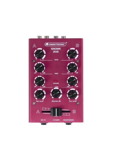 Omnitronic GNOME-202 Mini Mixer red