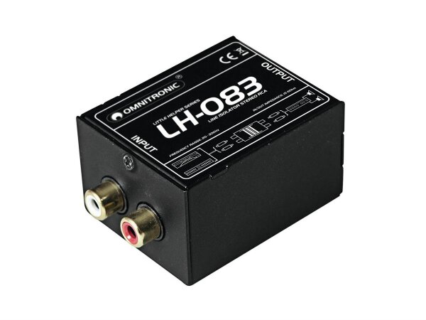 Omnitronic LH-083 Stereo Isolator RCA S