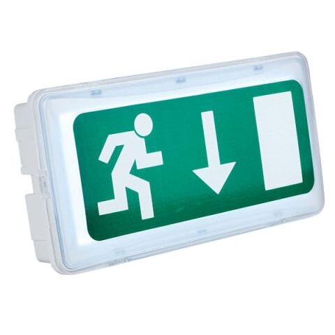 Showgear Safeled Emergencylight, LED-Notausgangsschild, inkl. 3 versch. Label