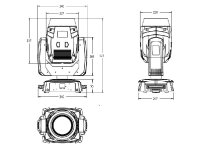 Involight LED MH140B, LED-Beam-Moving-Head, 140 Watt LED, 4 Grad Beam, 14 Farben + weiss, 17 Gobos, 8-fach Prisma, mot. Fokus