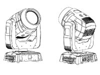 Involight LED MH140B, LED-Beam-Moving-Head, 140 Watt LED, 4 Grad Beam, 14 Farben + weiss, 17 Gobos, 8-fach Prisma, mot. Fokus