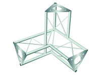 Alutruss Decotruss Ecke 3-Weg li SAL 32 silber, Abgang oben