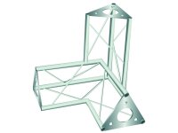 Alutruss Decotruss Ecke 3-Weg re SAL 33 silber, Abgang unten