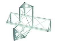 Alutruss Decotruss Ecke 4-Weg r+h SAC 44 silber