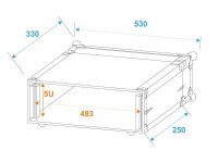 Roadinger Effect Rack CO DD, 5U, 24cm deep, black