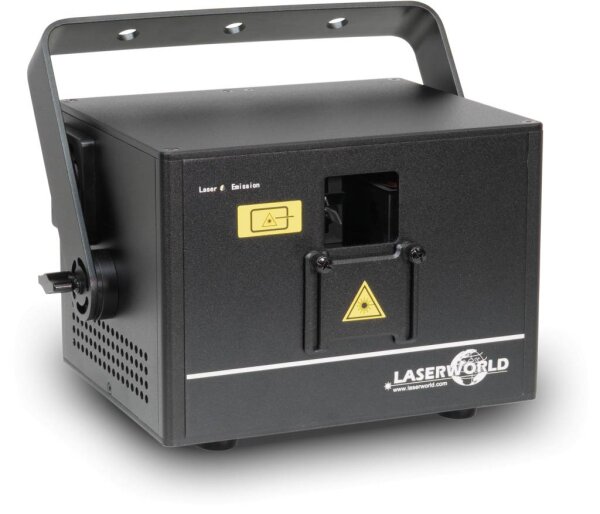 Laserworld Cube 1.5, 1500mW Laser, akkubetrieben, Bluetooth-APP, DMX, Stand-Alone (Musik), ILDA