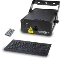 Laserworld CS-500RGB KeyTEX, Lasersystem mit Textfunktion, ILDA, inkl. Tastatur, USB-Kabel, Fernbedienung