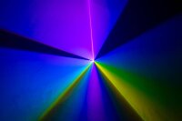 Laserworld Cube 1.5, 1500mW Laser, akkubetrieben, Bluetooth-APP, DMX, Stand-Alone (Musik), ILDA