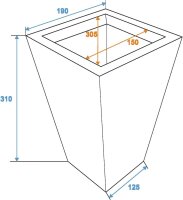 Flower pot, patterned, 31cm