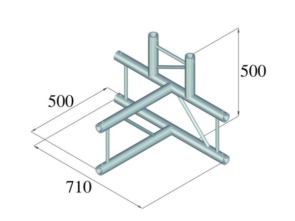 Alutruss Bilock BQ2-PAT42V 4-Weg T-Stück