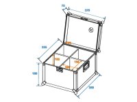 Roadinger Flightcase 4x AKKU UP-4