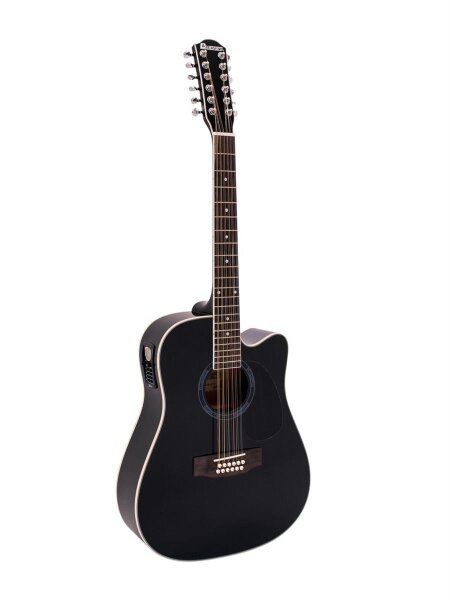 Dimavery DR-612 Western guitar 12-string, black