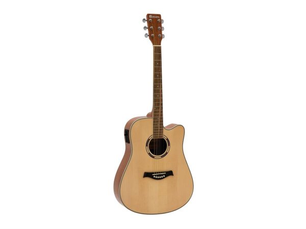 Dimavery JK-500 Western guitar, Cutaway, nature