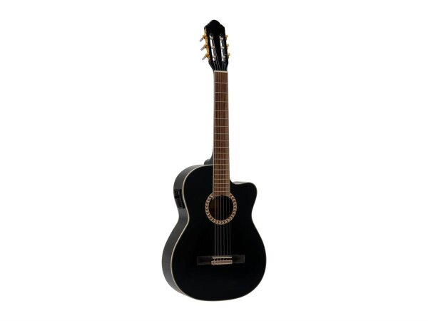 Dimavery CN-600E Klassik-Gitarre, schwarz