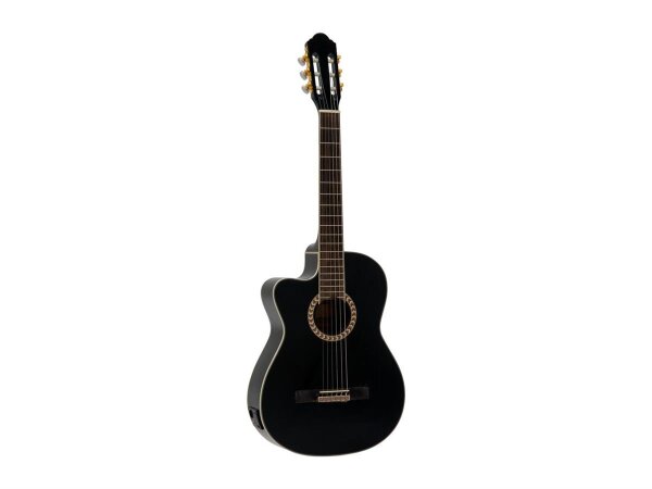 Dimavery CN-600L Klassik-Gitarre, schwarz