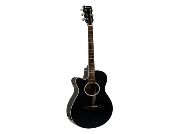 Dimavery AW-400 Western guitar LH, black