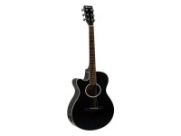 Dimavery AW-400 Western guitar LH, black