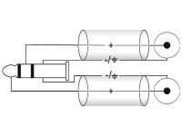 Omnitronic Adapterkabel 3,5 Klinke 90°/2xCinch 0,5m