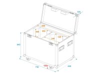 Roadinger Flightcase 2x PFE-100/120