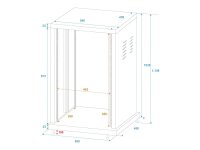 Roadinger Stahl-Rack SR-19, 22HE