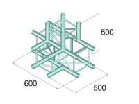 Alutruss Quadlock GL400-T42 4-Way Junction