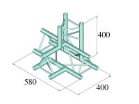 Alutruss Decolock DQ3-PAT42 4-Weg T-Stück Abgang unten