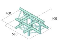 Alutruss Decolock DQ3-PAT43 4-Weg T-Stück Abgang oben