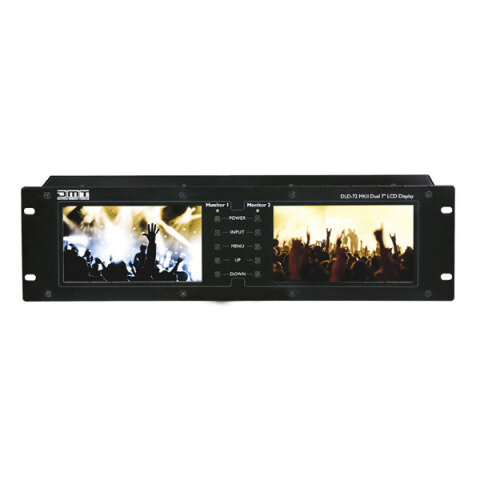 DMT DLD-72 MKII, Dual-Display, 2x 7 Zoll Display, IN: BNC, VGA, RCA, HDMI