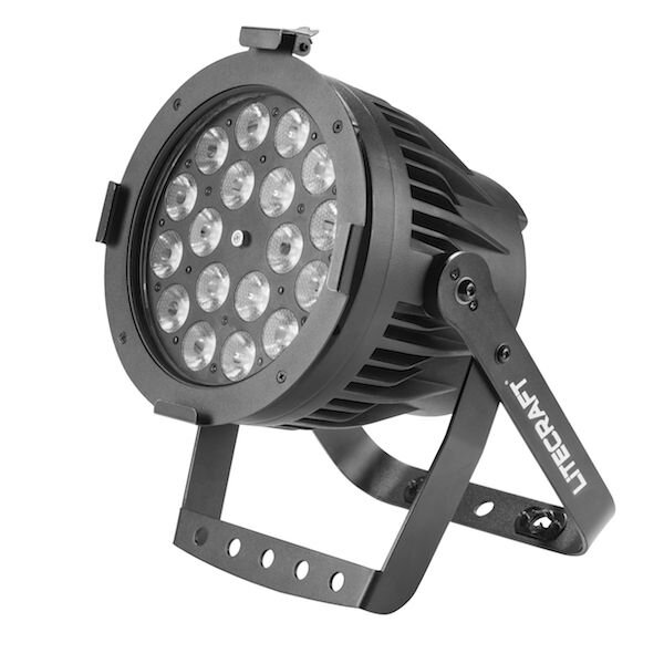 Litecraft OutLED AT10.plus, 18x RGBA LED, 25°, DMX, schwarz, IP65