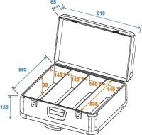 Roadinger CD-Case, schwarz, 200 CDs, mit Trolley