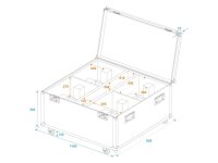 Roadinger Flightcase 4x THA-250F