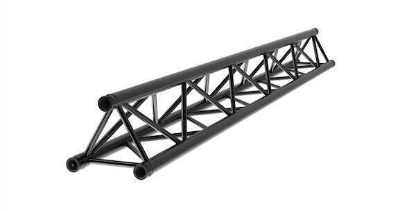 Litecraft Truss LT33B 025, 3-Punkt Traverse 0,25m, in RAL9005 schwarz matt, inkl. Verbindersatz