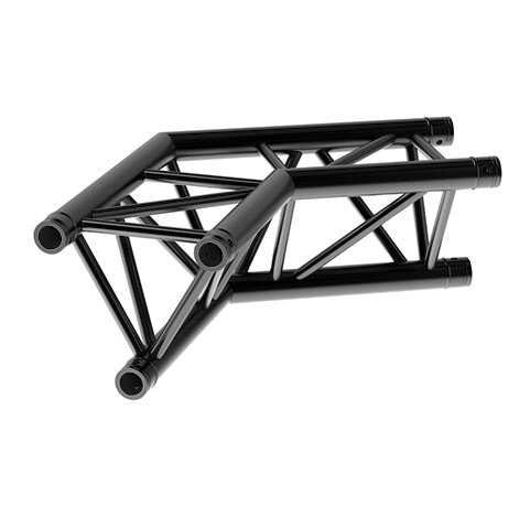 Litecraft Truss LT33B C22, 2-Weg Winkel 120°, in RAL9005 schwarz matt, inkl. Verbindersatz